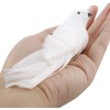 Feizeisun White Christmas Bird Decorations, 12pcs Artificial White Dove Birds
