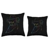 Koala In A Hat With Rainbow Lines Throw Pillow