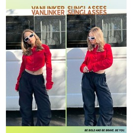 VANLINKER White Cool Wrap Around Sunglasses for Women Men Y2k Futuristic Thick Chunky Fashion Sun Glasses VL9697