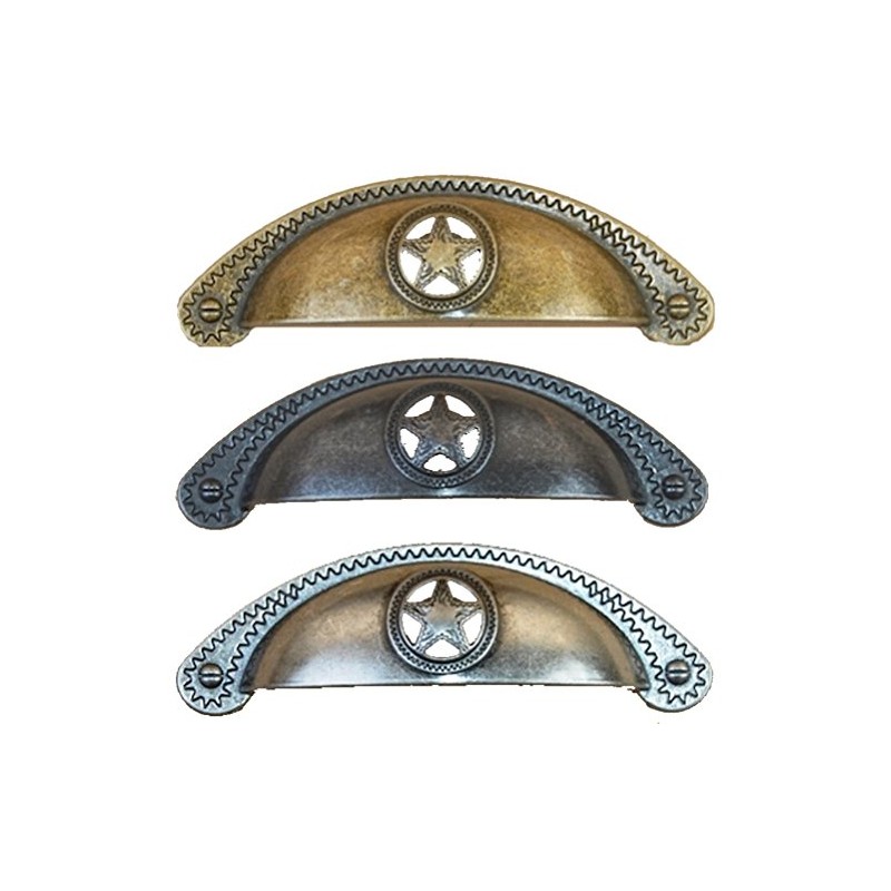 Set of 6 Thin Rope and Star Drawer Cabinet Pull