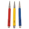3pc Centre Punch Metal Nail Brads Dot Marking Set Colour