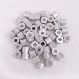 HIGOOD Wire Rope Stop Sleeve, for Wire Rope Dia. 3/16", Aluminum Alloy, PK 50