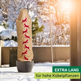 Windhager Cover Protect Winter Decoration Large 0,6x1,8 m Deer Mask, Beige