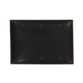 Leviton 3-Gang Blank Wallplate, Standard Size, Thermoplastic Nylon, 80735-E, Black