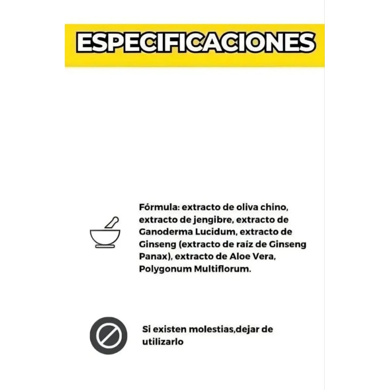 Negro Shampoo Tinte 530ml Natural Cubre Canas Jengibre Insta