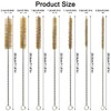 7 Pcs Brass Wire Tube Brushes Bottle Brush Set,11Inch Long