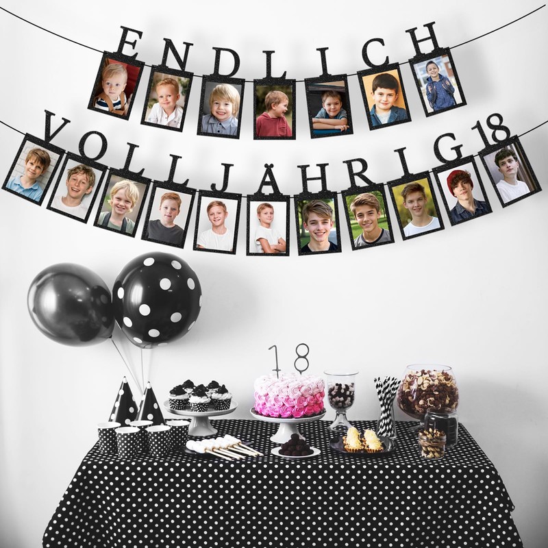 BETESSIN Decorative 18th Birthday Boy Black - Finally Full Year