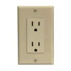 RiteAV 15A Duplex Receptacle Wall Outlet Plate 1 Gang Decorative Light Almond