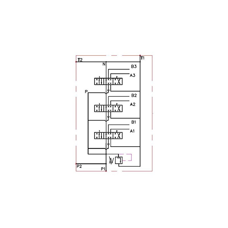 Monoblock Hydraulic Directional Control Valve, 1 Spool, 11 GPM, SAE