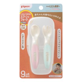 PIGEON Self-Use Spoon & Fork with Case SWEET
