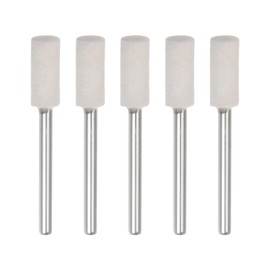 sourcing map 5pcs Wool Felt Mounted Mandrel Points 6mm Head 1/8 Inch Shank Cylinder Polishing Bits Burrs Felt Polishing Buffing Wheel for Rotary Tool