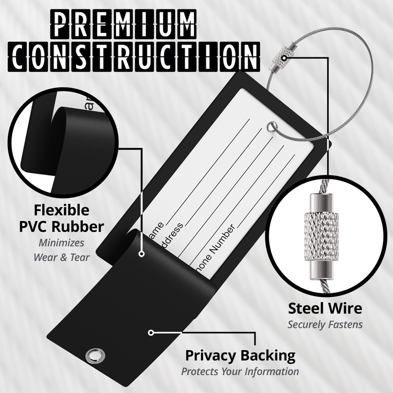 Highwind BOGO Luggage Initial Bag Tag - Fully Bendable w/Stainless