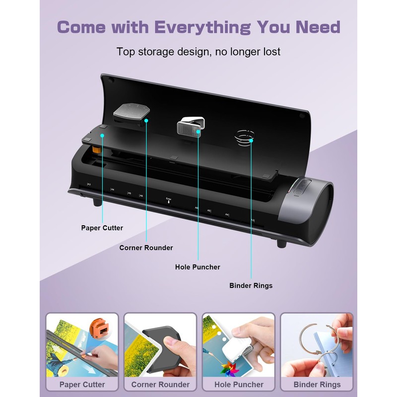Office Presentation Laminator Machine 11x17 with Laminating Sheet A3/A4/A5, 3/5