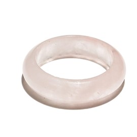 oasymala Natural Crystal Healing Agate Stone Ring Meditation Accessory for Men or Women (Rose Quartz)