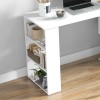 360 Degree Rotating White L-Shaped Corner Computer Desk Home Office