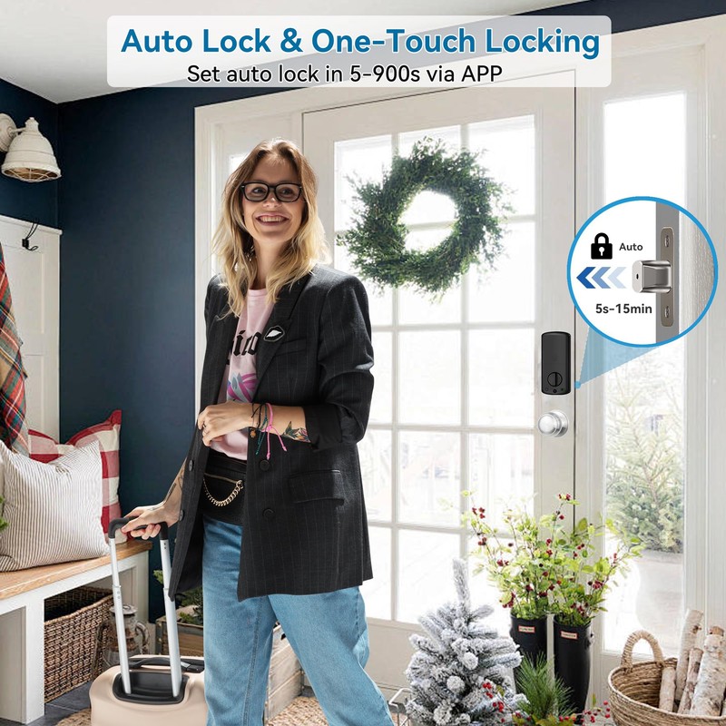 Harfo Fingerprint Smart Door Locks for Front Door with Handle