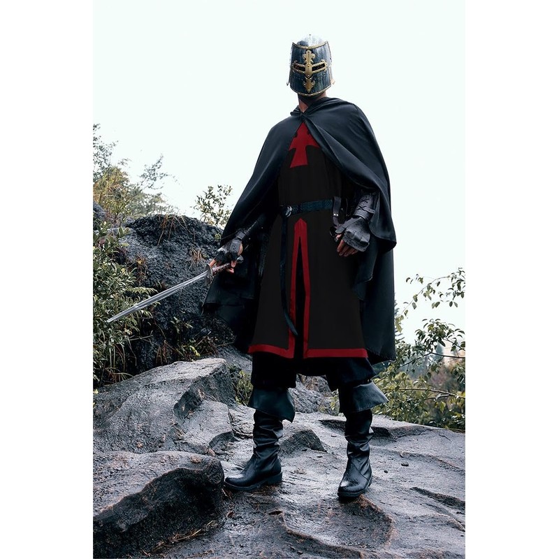 Runcati Mens Medieval Crusader Knights Tunic Renaissance Warrior Templar Cosplay