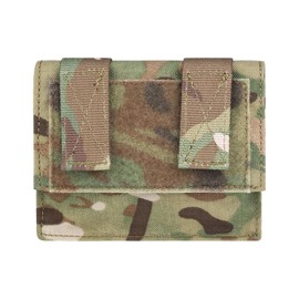 KRYDEX Tactical Helmet Counterweight Pouch with Elastic Flashlight Chemlight Battery Holder for OPS Fast BJ PJ MH Type Helmets (Multi Camo)