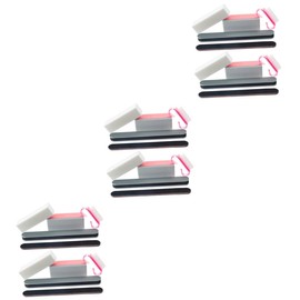 Healvian 3sets Cleat Shaped Sanding Bars Round Styles Each for Manicure and Pedicure Nail Dust Brushes for Natural Nails