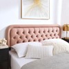 Beyetsea Upholstered Tufted Pink Full Size Headboard Only,Padded Velvet Modern