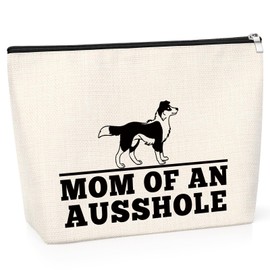 Australian Shepherd Gift Makeup Bag for Australian Shepherd Owner Aussie Lover Gift Aussie Dog Mom Gifts Mother's Day Christmas Birthday Presents Dog Owner Gift Travel Cosmetic Pouch