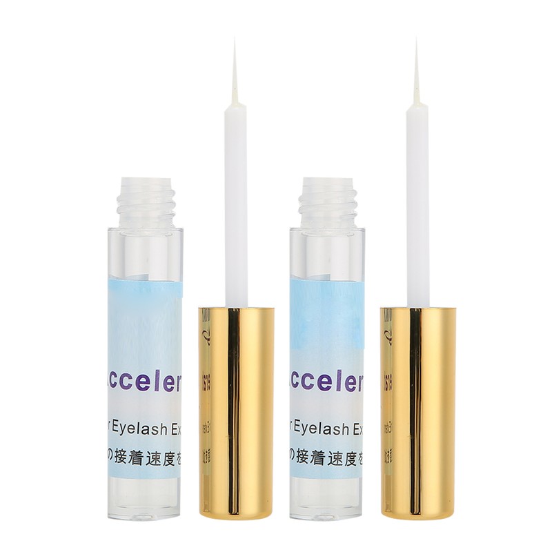 2 Bottles Eyelash Extension Accelerator Waterproof LongLasting Adhesive Quick Dry