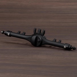 CobraCrawler Aluminum F10T Straight Axle Clear Black Anodized for SCX10 II VS4-10 Phoenix CNC Machined All Inclusive Assembly (Black Rear Axle)