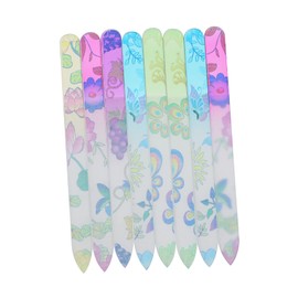 Baluue 8pcs Mixed Nail Files Nail Buffer for Manicure Pedicure Naturally Washable Reusable for Home Salon Use