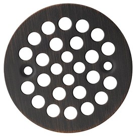 Designers Impressions 651731 Oil Rubbed Bronze Screw-in Shower Drain Strainer - 4-1/4" Diameter