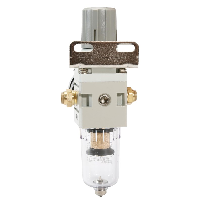 1/4 Zoll Luftfilter-Druckregler, Luftkompressor-Wasserabscheider mit Manometer AW2000-02