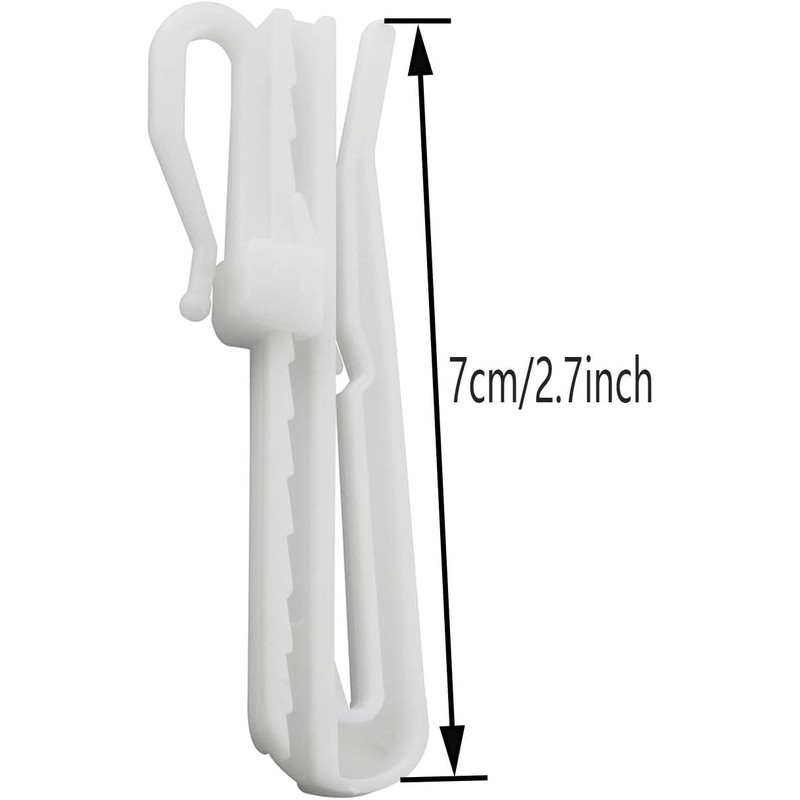 ZZLZX 20PCS Plastic Ratchet System Adjustable Pinch Pleated Curtain Drapery