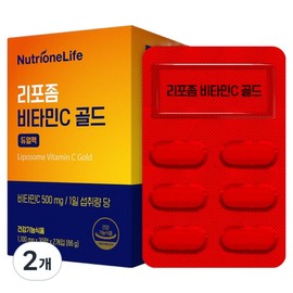 Nutrione Liposome Vitamin C Gold Dual Pack 66g, 2 packs, 60 tablets / 뉴트리원 리포좀 비타민C 골드 듀얼팩 66g, 2개, 60정