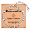 IKIATY Confirmation Gifts for Teen Girls, Christian Cross Bracelet, Catholic