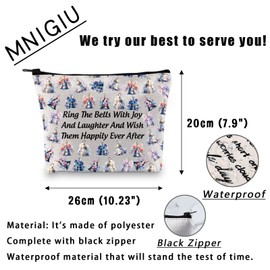 MNIGIU Wedding Proposal Gift Wedding Bells And Flowers Makeup Bag Marriage Prayer Gift Bridal Party Gift