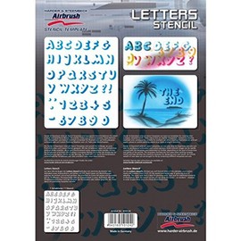 Harder and Steenbeck Airbrushing Stencil Step by Step 'Letters" A4 Format (11.5 * 8 inch). by SprayGunner