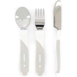Twistshake Juego de Cubiertos de Aprendizaje Tenedor, Cuchillo y Cuchara de Acero Inoxidable Cubiertos Entrenadores para Niños a Partir de 12 Meses Vajilla Infantil Soft Touch y Libre de BPA