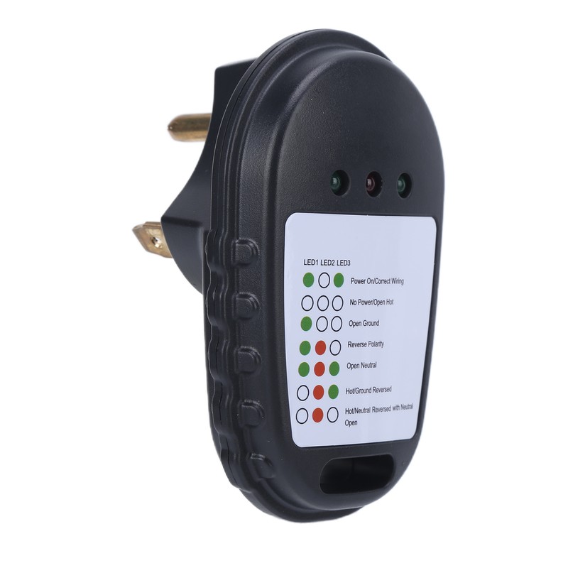 30A RV Circuit Analyzer Portable Power Tester Receptacle with LED