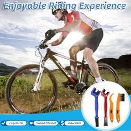 Qihengzhijia Bike Chain Cleaner Tool,4PCS Chain Crankset Brush,Chain Washer Tool Suitable for Motorcycle/Mtb/Mountain/Road Bike Make Stain Dirt Clean