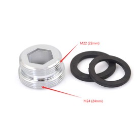 2pcs Metal Faucet Adaptor, 22mm Male Thread to 24mm Male Thread Brass Tap Aerator Connector for Bathroom Kitchen Water Purifier