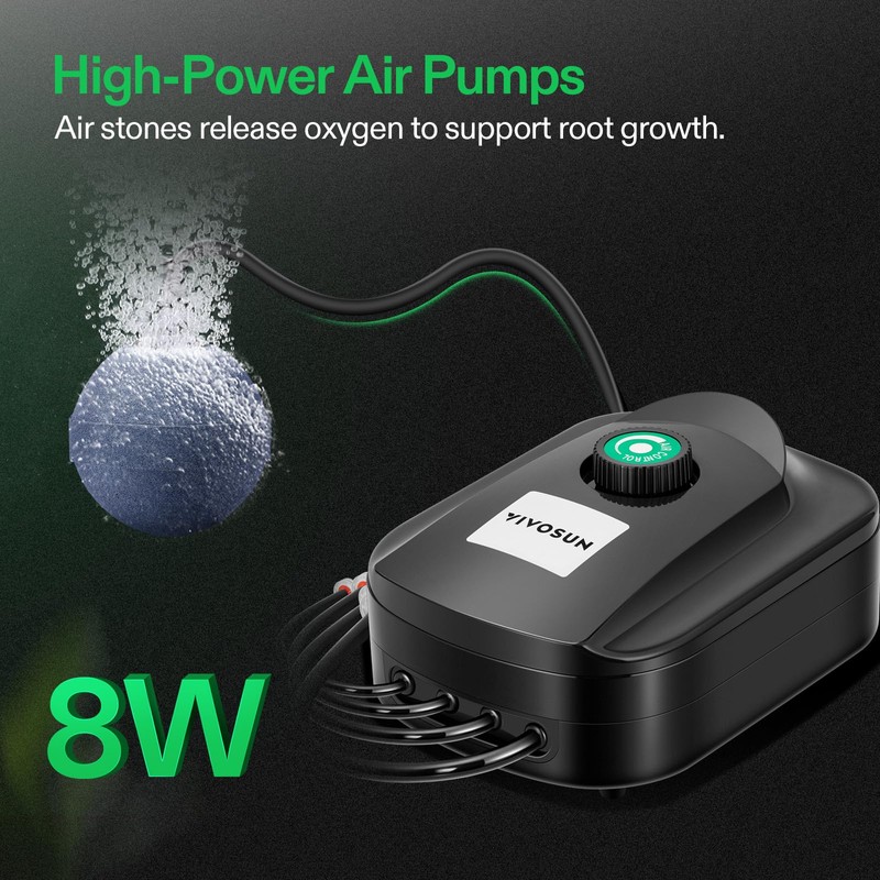 VIVOSUN DWC Hydroponics Grow System with Top Drip Kit, 5-Gallon