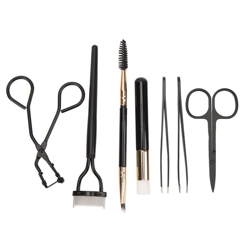 7pcs Eyelash Eyebrow Makeup Grooming Tool Eyebrow Brush Eyelash Curler