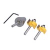 Router Bit 1/4in Shank Multi Grooved with 6Pcs Bearing 1/8in