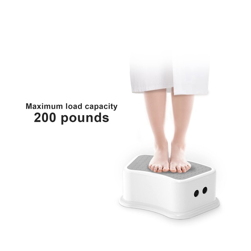 UNCLE WU Step Stool for Kids - Bathroom Safety Bottom