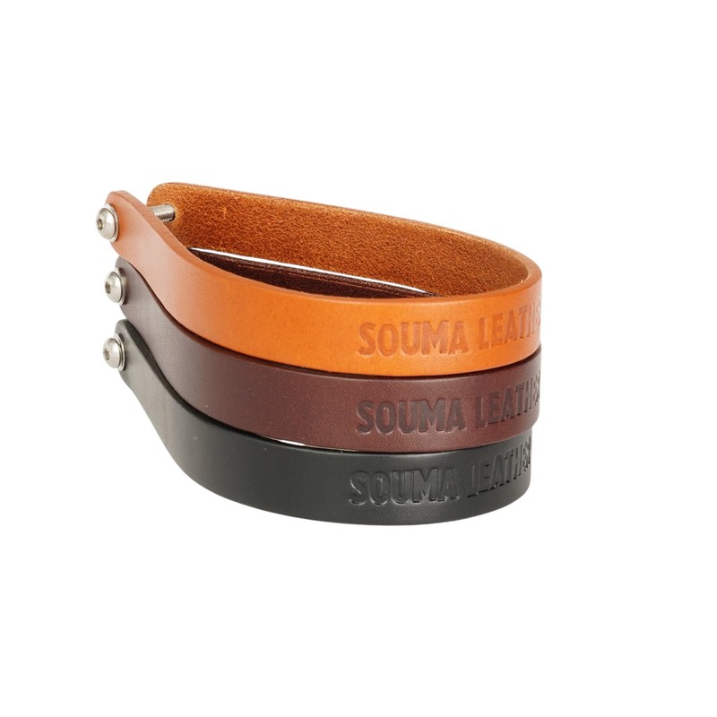 Leather Front Carrier Block Strap for Brompton Bicycle (Honey)