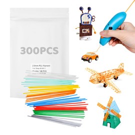 Suevut 300st 3D Pen Filament Refill for 3Doodler Start, 10 Colors 3D Doodler Pen Refills, 2.5mm PCL Filament, 3Doodler Refills, 3D Pen Low Print Temperature for Creative Artworks