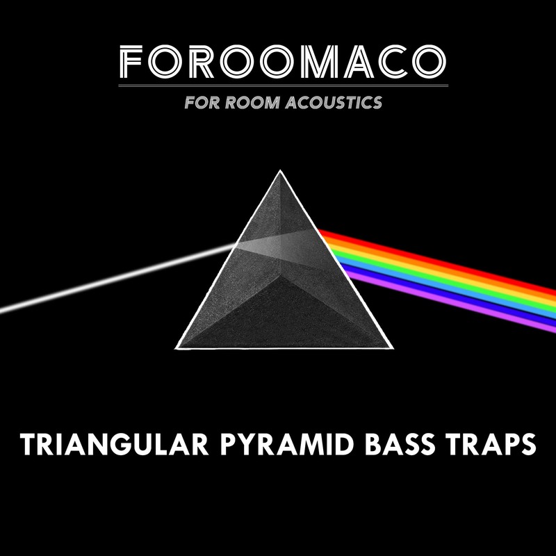 Foroomaco 4 Pack Bass Traps for Ceiling Corner 16.5" Triangle