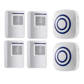Motion Detector Sensor Alarm, SiegenPro Driveway Alarm Wireless, Home Security Business Motion Sensor Alarm Indoor Outdoor Weatherproof (YF-0256, 2 Receivers and 4 Sensos)