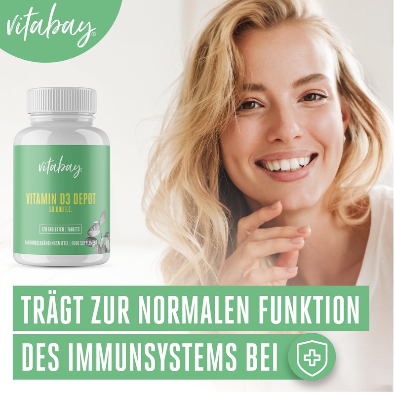 Vitamin D3 Depot 50,000 IU Only one vegan tablet every