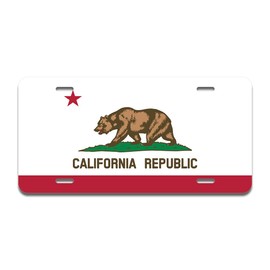 SignMission California Flag Aluminum License Plate | License Plate 12" X 6" Fits Any Car, Truck, SUV, RV, or Trailer | Made in The USA