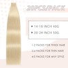 YDDM Tape-In Real Hair Extensions, 20 Pieces, 40 cm, 40